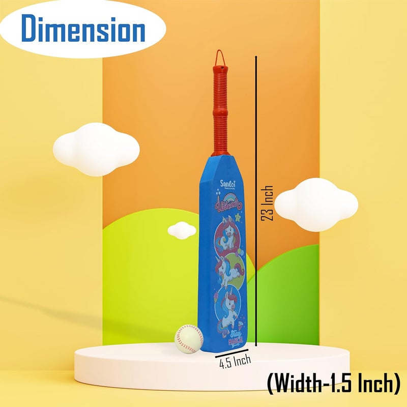 Knick Knack Santoi Unicorn Style Cricket Bat with Ball Set - Indoor & Outdoor Sports Toy for Kids - Image 3